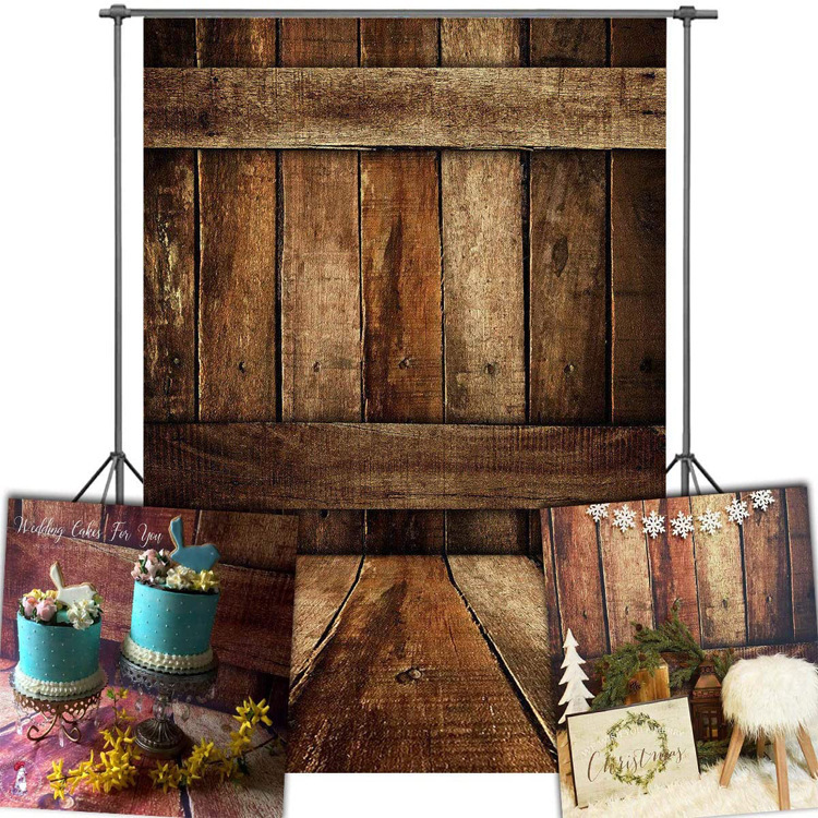 Retro wood grain photography camera background cloth wood studio photo studio cross-border factory sales