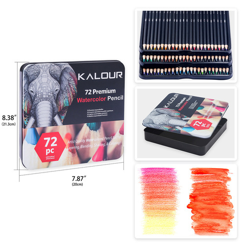 Manufacturer's new product 72-color painting water-soluble colored lead professional adult painting graffiti filling 72-color iron box set
