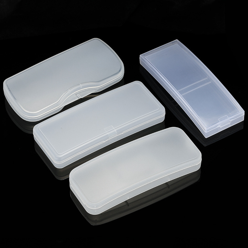 Wholesale toad frosted myopia clip mirror case compression plastic enlarged polarized clip glasses case can be made LOGO