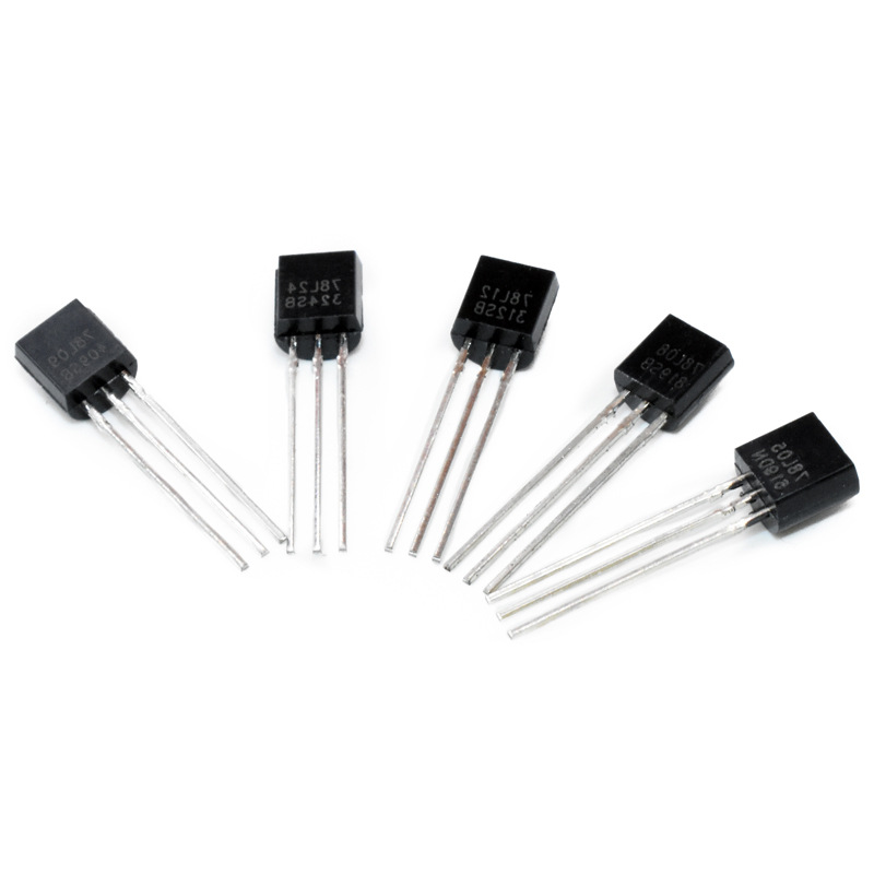 电源调整器三端稳压78L05插件TO-92三极管7805/7808/7809/7