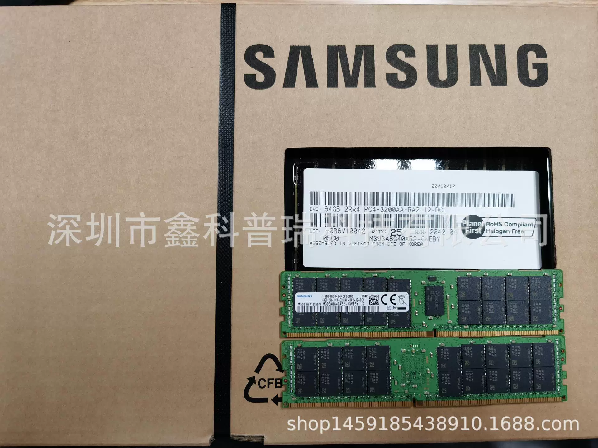 Подходит для Samsung DDR4 64GB 2Rx4 REG 3200 M393A8G40AB2-CWE серверная память