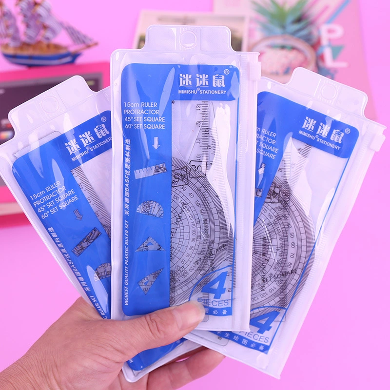 Четкая шкала студенческий рисунок линейка мультфильм 15 см Линейка Канцелярские товары подарок обучение линейка 4 предмета набор