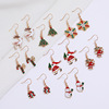 Christmas hypoallergenic earrings, accessory, European style, with snowflakes