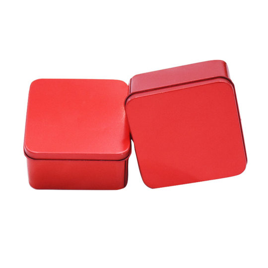 Factory direct tinplate box frosted iron square medium 8*8*4.5cm candy box gift box tea box