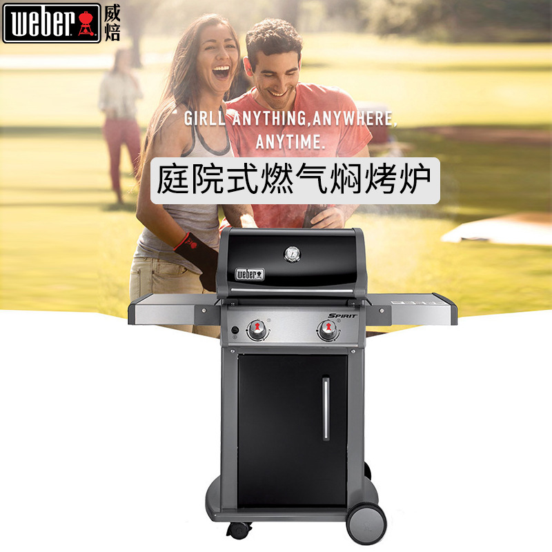 批发威焙(weber)庭院烧烤炉 E210别墅花园两灶燃气炉具 室外聚餐