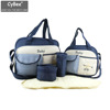 new pattern fashion Mummy Bag Five-piece One shoulder Mother bag multi-function capacity Diagonal Mother-Baby Pack Diaper Bag