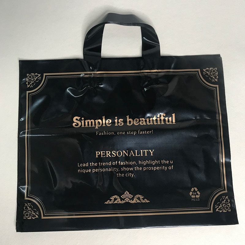 thickening fashion black Plastic reticule men's wear Women's wear gift Shopping bag New material PE Wholesale bags