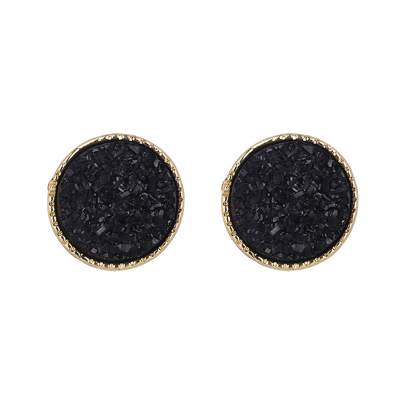 1 Paire Style Simple Rond Placage Alliage Boucles D'oreilles display picture 6