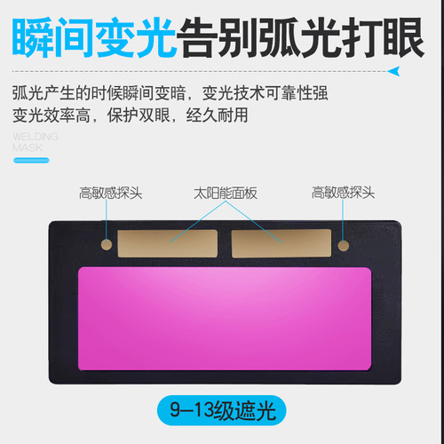 Automatic changing light welding helmet, welding cap, burnout head-worn protective face mask, argon arc welding welder's goggles