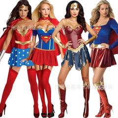 Anime Costume Halloween Adult Superman Batman Costume Adult Female Superman Wonder Woman Performance Costume