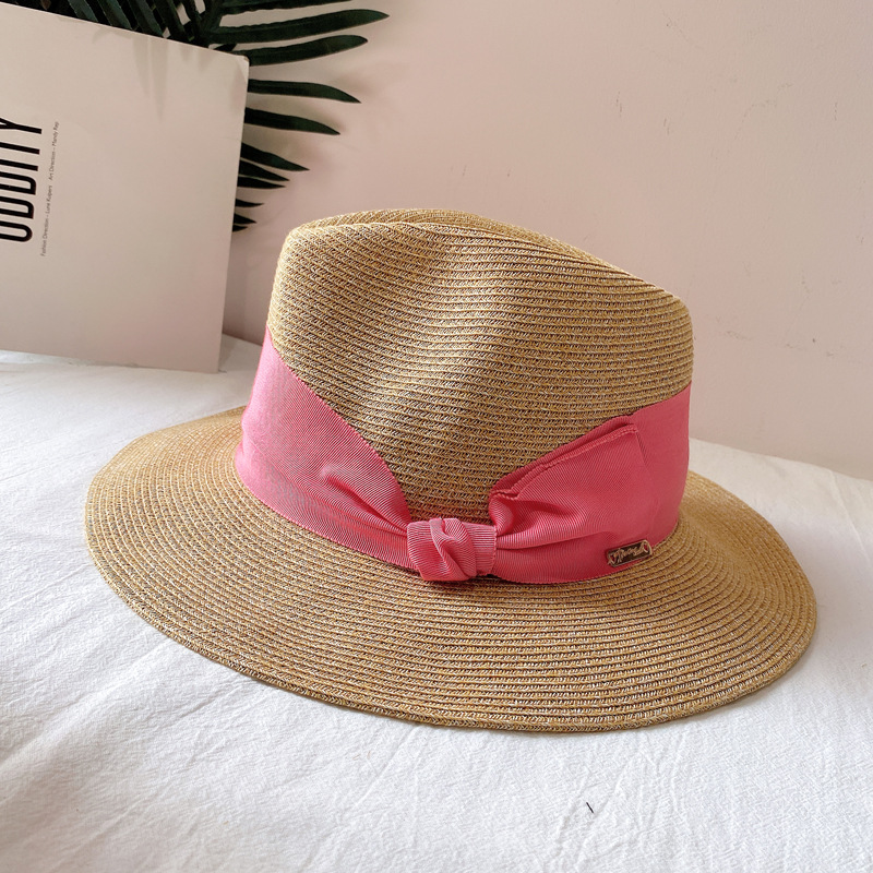 Japanese High-End Straw Hat - Ishihara Style Sun Hat For Women, Summer Versatile Bow Knot Hat - Thumbnail 7