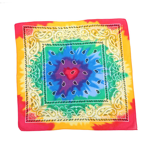 Korean Style Fashion Street Dance Hip-Hop Walnut Flower Scarf Rotation Rainbow Flower Sports Scarf Cycling Cotton Headband Wholesale