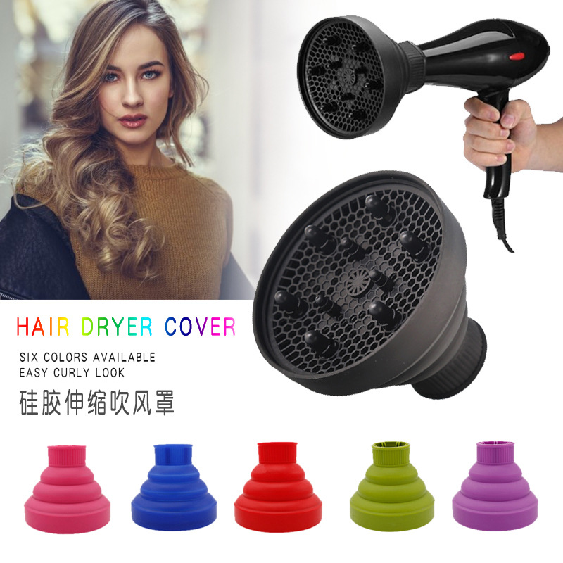 Hair dryer Folding wind hood Silicone ha...