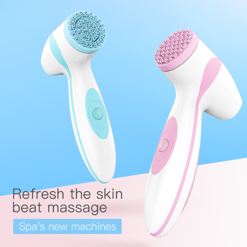 Face SPA Cleanser Electric Two-way Rotary Cardiac Machine Silicone Cleansing Brush Charging Cleaning Massage Face Washing Brush