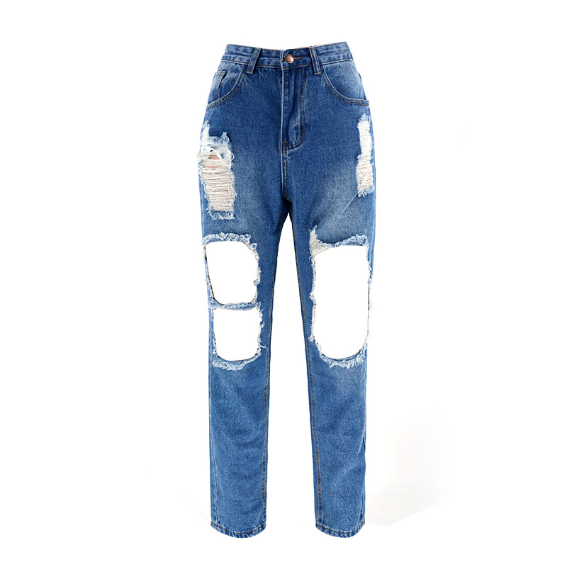 Street Ripped Baggy Denim Pants NSSY9888