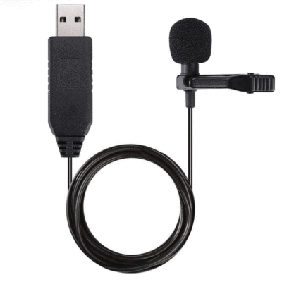 USB内置声卡麦克风 电脑笔记本直播网课录音领夹式全向迷你小话筒