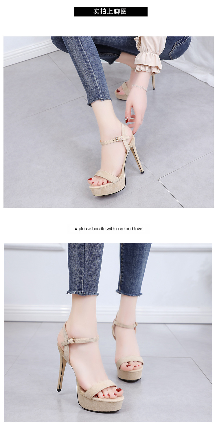 Summer New Sexy High-heeled Stiletto Flat Sandals Women's Shoes display picture 1