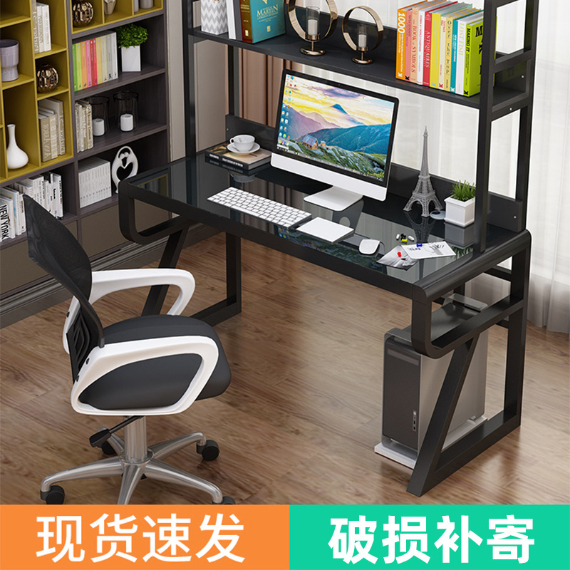 Simplicity computer Desktop Table household Single dormitory student desk bookshelf combination suit Writing