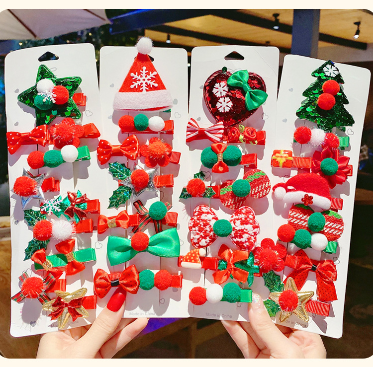 Cartoon Style Style Christmas Cartoon Style Women's Rabbit Christmas Tree Bow Knot Hair Clip