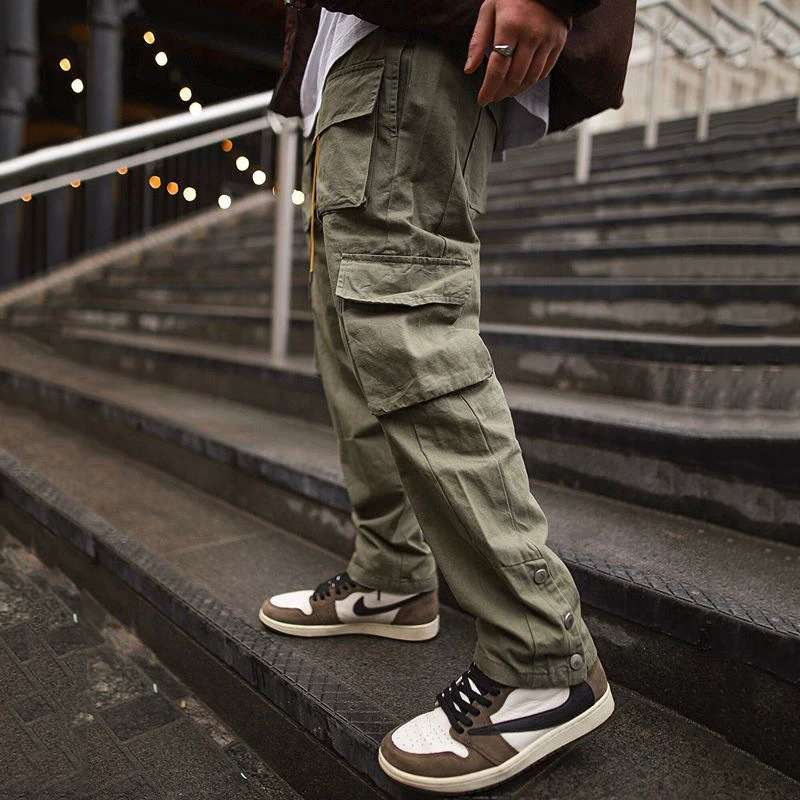 Трансграничные мышцы Новое поступление Брюки для спецодежды с несколькими карманами Мужские Brothers ins Модные повседневные спортивные брюки на весну и осень