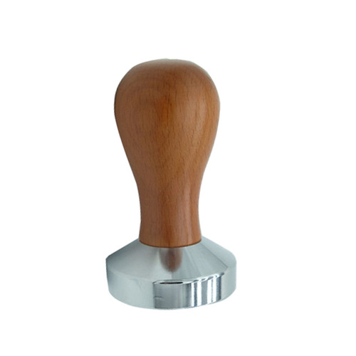 Stainless steel coffee press, wooden handle press hammer, coffee machine handle powder dispenser, coffee accessories wholesale
