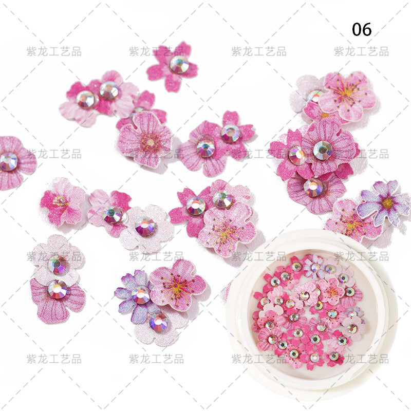 Zhifei nuevo estilo independiente gato ojo embotellado arco flor 6-color tridimensional diamante japonés Super Flash uñas decoraciones