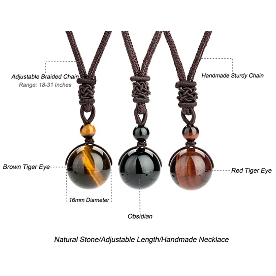 Fashion Ball Natural Stone Polishing Men's Pendant Necklace 1 Piece display picture 2