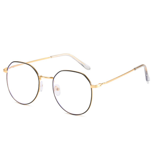 Pinduoduo Irregular Anti-Blue Light Radiation Flat Glasses Frame Can Be Matched With Finished Myopia Glasses For Women With Degree 