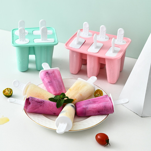 New food grade silicone pop ice mold ice cream mold ice tray cartoon ice tray ice cream grinding tool creative