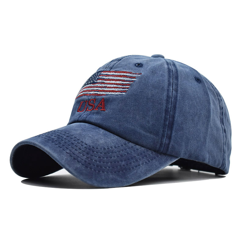 Unisex Hip-hop Retro Streetwear American Flag Curved Eaves Baseball Cap display picture 7