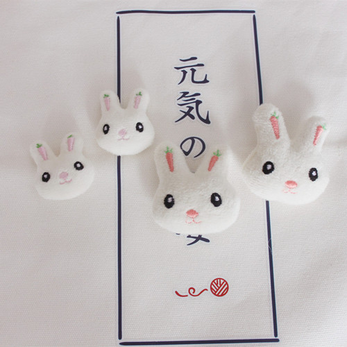 Cute Plush Carrot Rabbit Brooch Cute Bunny Rabbit White Rabbit Accessories Bag Hat Clothing Accessories