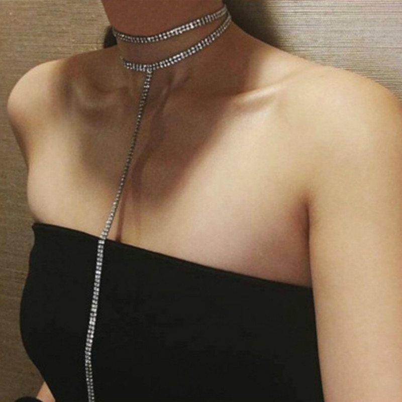 Simple Style Geometric Rhinestone Rhinestones Choker display picture 1