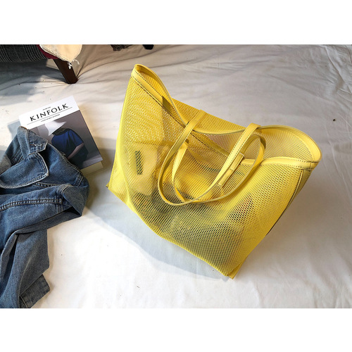 Bags for Women 2020 Summer New Style Fitness Swimming Seaside Travel Hollow Mesh Beach Bag Large Capacity Tote Bag