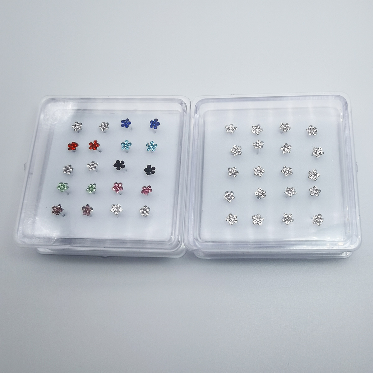 Simple Style Flower Copper Silver Plated Rhinestones Nose Studs In Bulk display picture 5