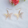 European and American creative simulation Butterfly earrings Personalized eyes Dripping the fairy, the temperament of colorful butterfly simple ear decoration