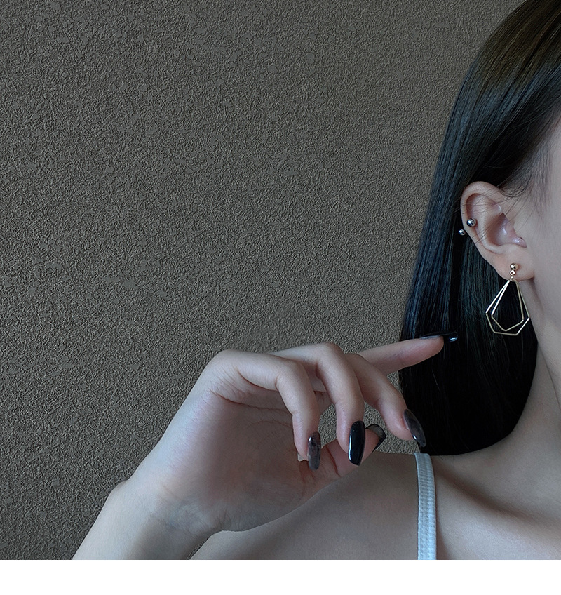 925 Silberne Nadel Ohrringe Korea Dongda Einfache Geometrische Ohrringe Design High-end-ohrringe Weibliche Ins Internet-promi-ohrringe display picture 1