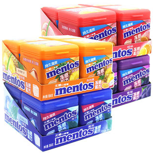 Manzetus frozen cubes square gum 46g*4 boxes of dynamic cubic glycol mint sugar snacks