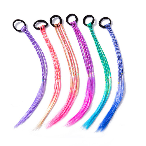 Foreign Trade Supply: Kids' Colorful Hair Ties, Gradient Wigs, Braided Hairbands, Dreadlock & Twist Hair Accessories for Performances