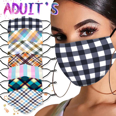 Europe and America fashion colour lattice printing Civil Mask dustproof Lug type Multicolor wish Amazon wholesale