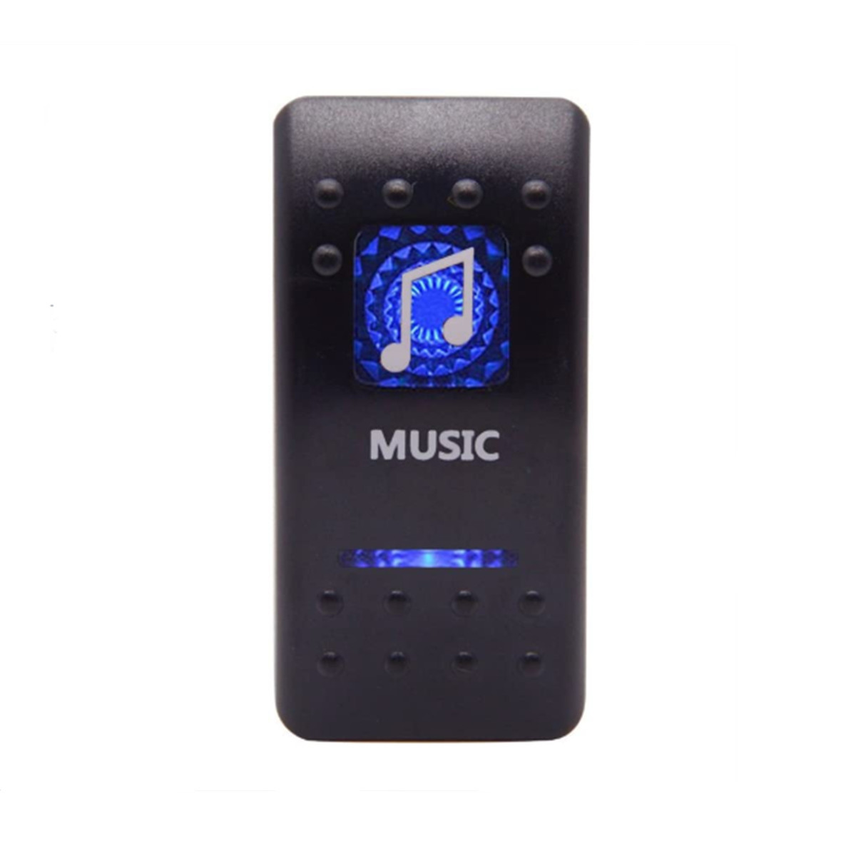 厂家批发汽车改装开关 防水级别翘板船型开关 带蓝色指示灯开关