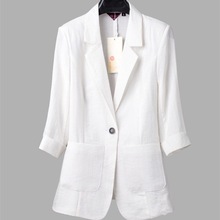 2021新款春夏新款薄款女小西装修身职业西服短款七分袖上衣女外套