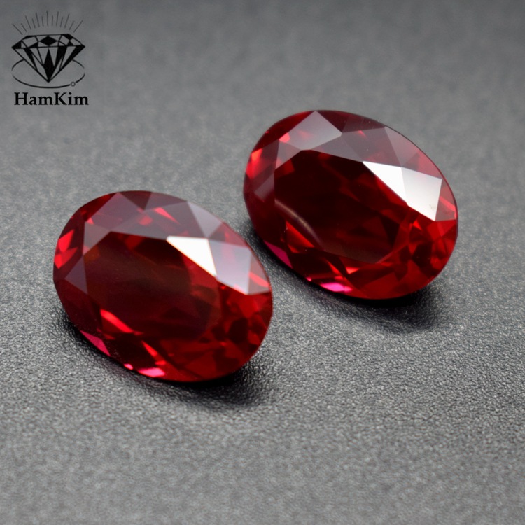 蛋形 天然底红刚玉