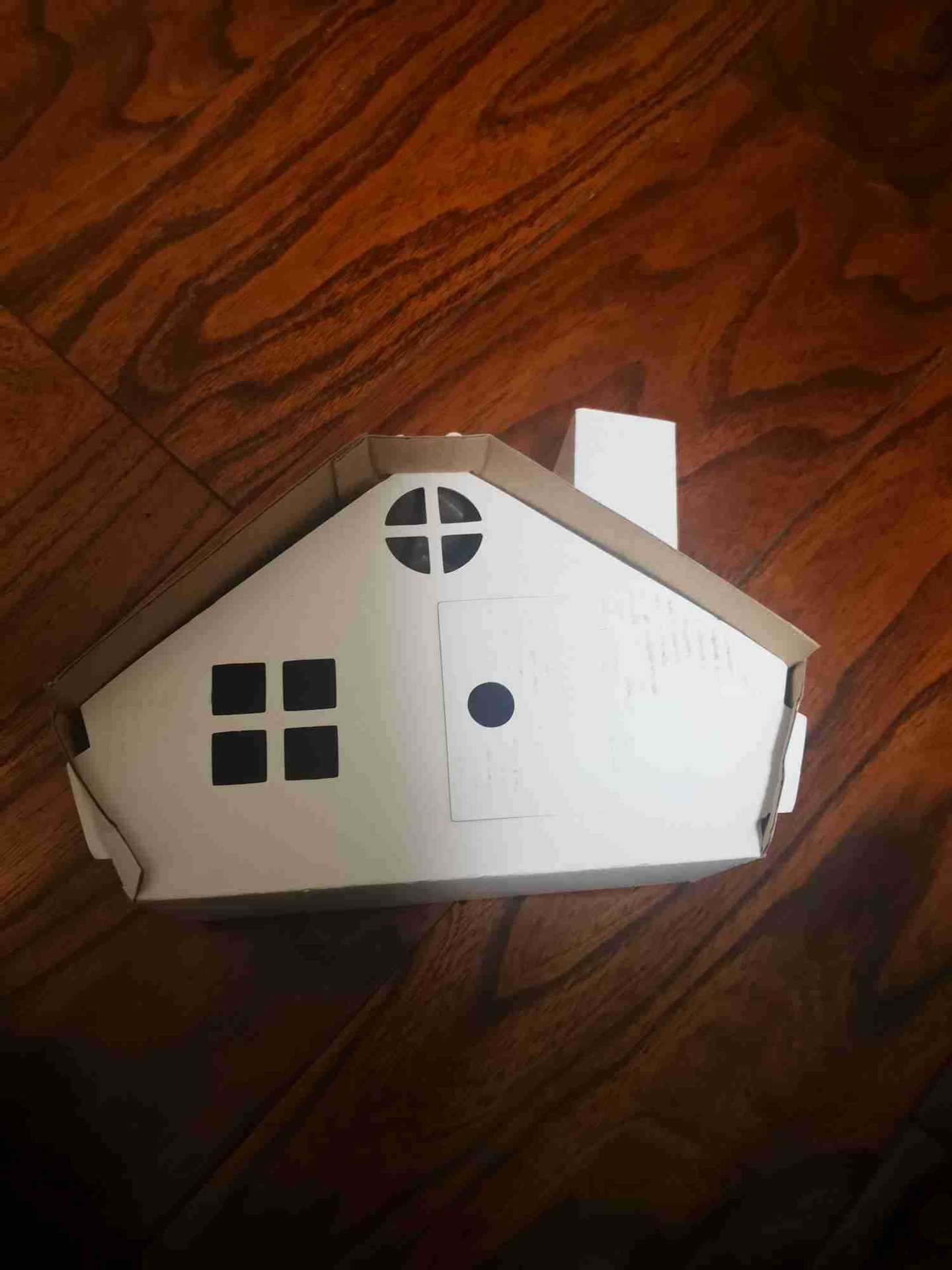 纸玩具纸拼图小房子涂色绘画彩盒美术材料雪花泥立体纸盒益智木屋