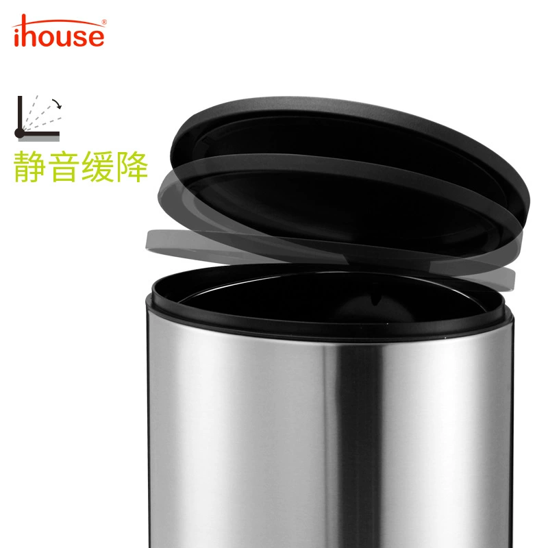 Mute garbage can stainless steel, (Physicals)