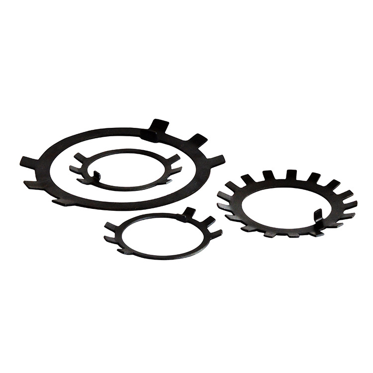 市场价碳钢发黑GB858圆螺母用止动八爪垫圈 王八垫 止退垫子