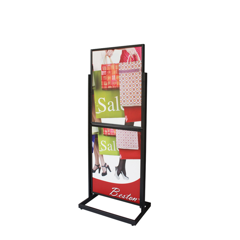商場店鋪活動促銷海報架 KT板PVC雙畫面展示架 雙面廣告立碑