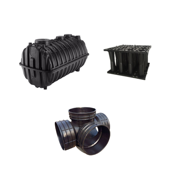 厂家生产黑色PP颗粒注塑检查井雨水收集器树脂瓦