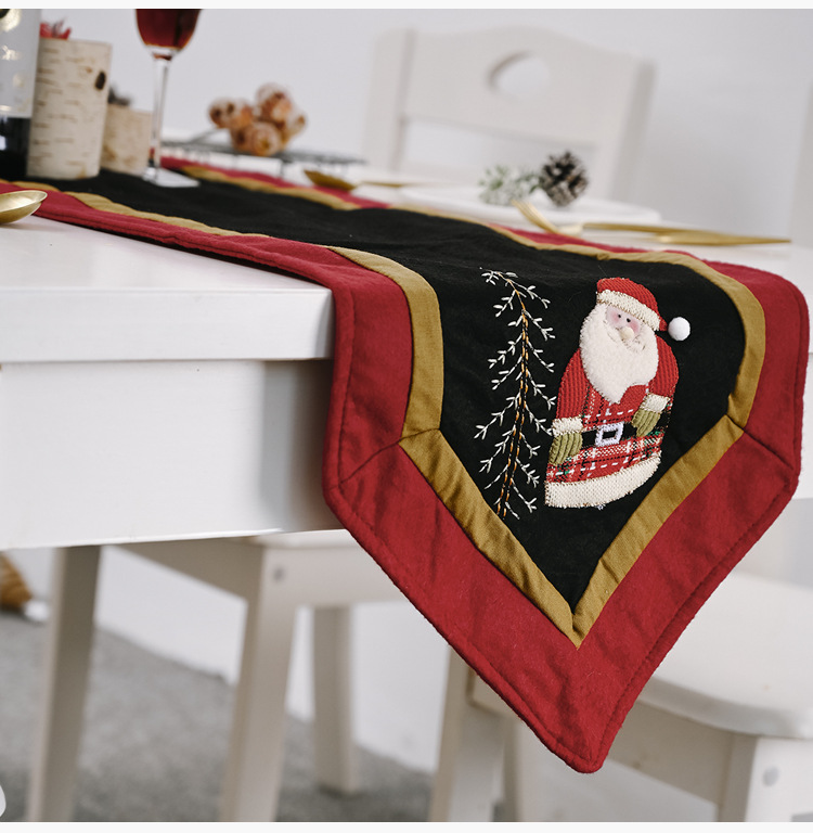 Christmas Decorations Red And Black Snowman Tablecloth display picture 7