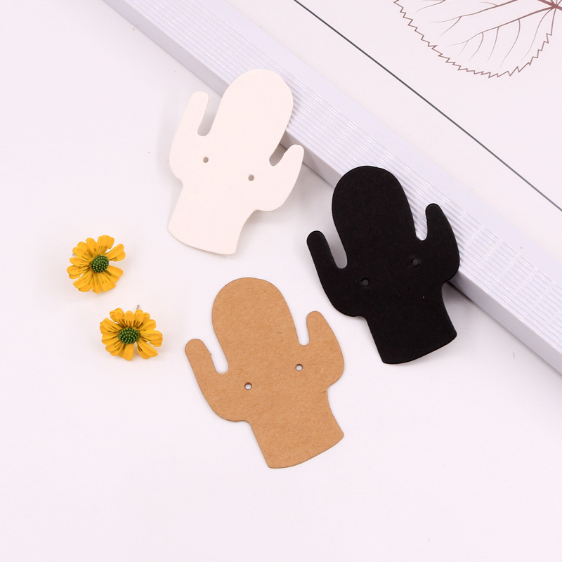Tropical Pattern Simple Style Tropical Kraft Paper Wholesale Jewelry Packaging Cardboard