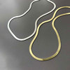 Necklace, brand golden chain for key bag  hip-hop style, European style, silver 925 sample, Korean style